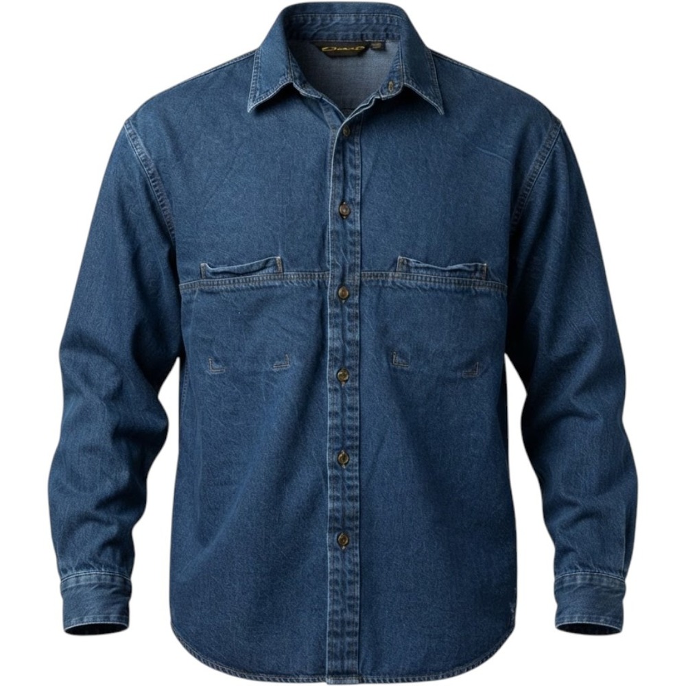 Vintage 90s Marithé François Girbaud Multi-Pocket Denim Shirt Size XL